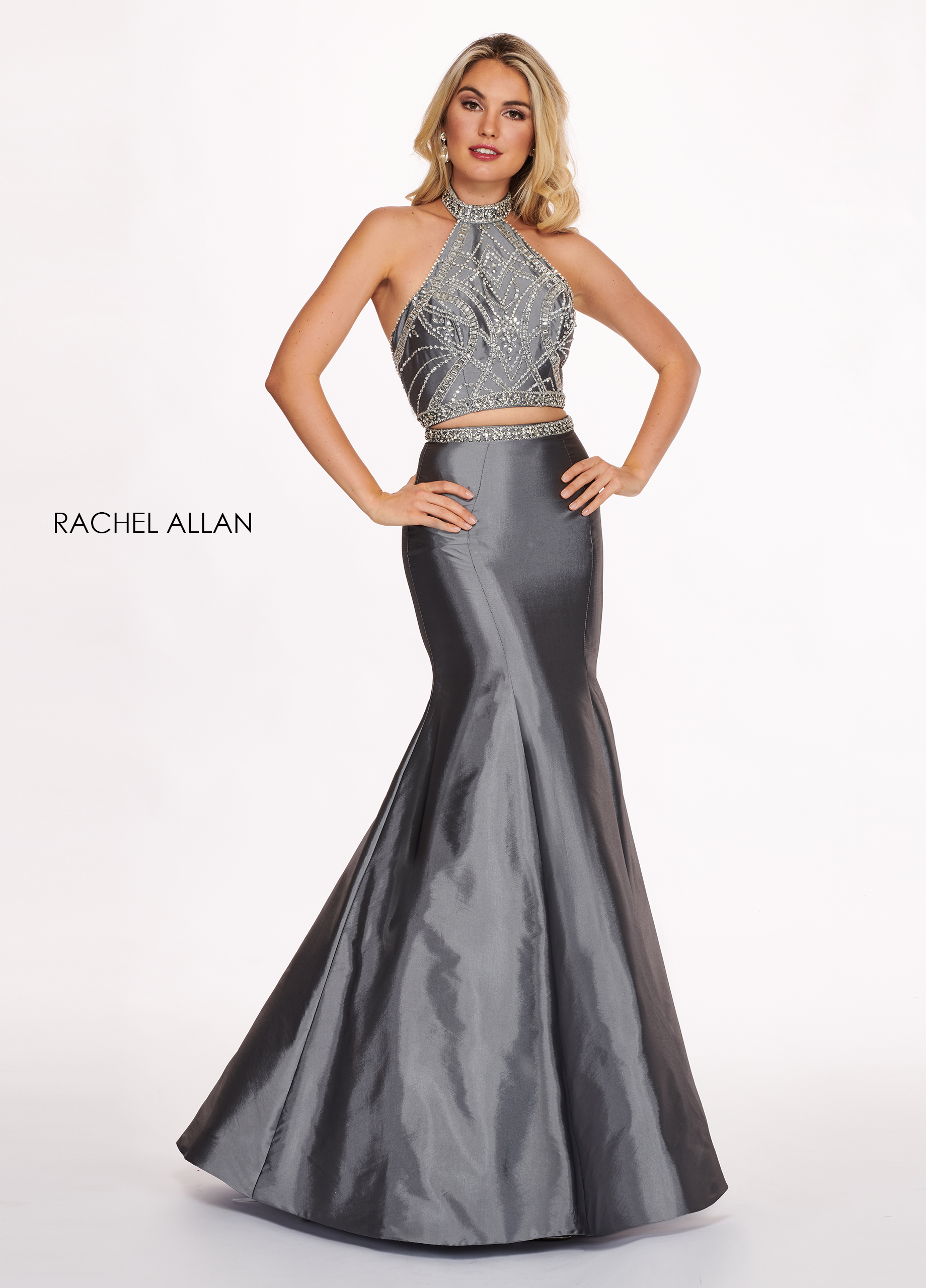 rachel allan two piece prom dress