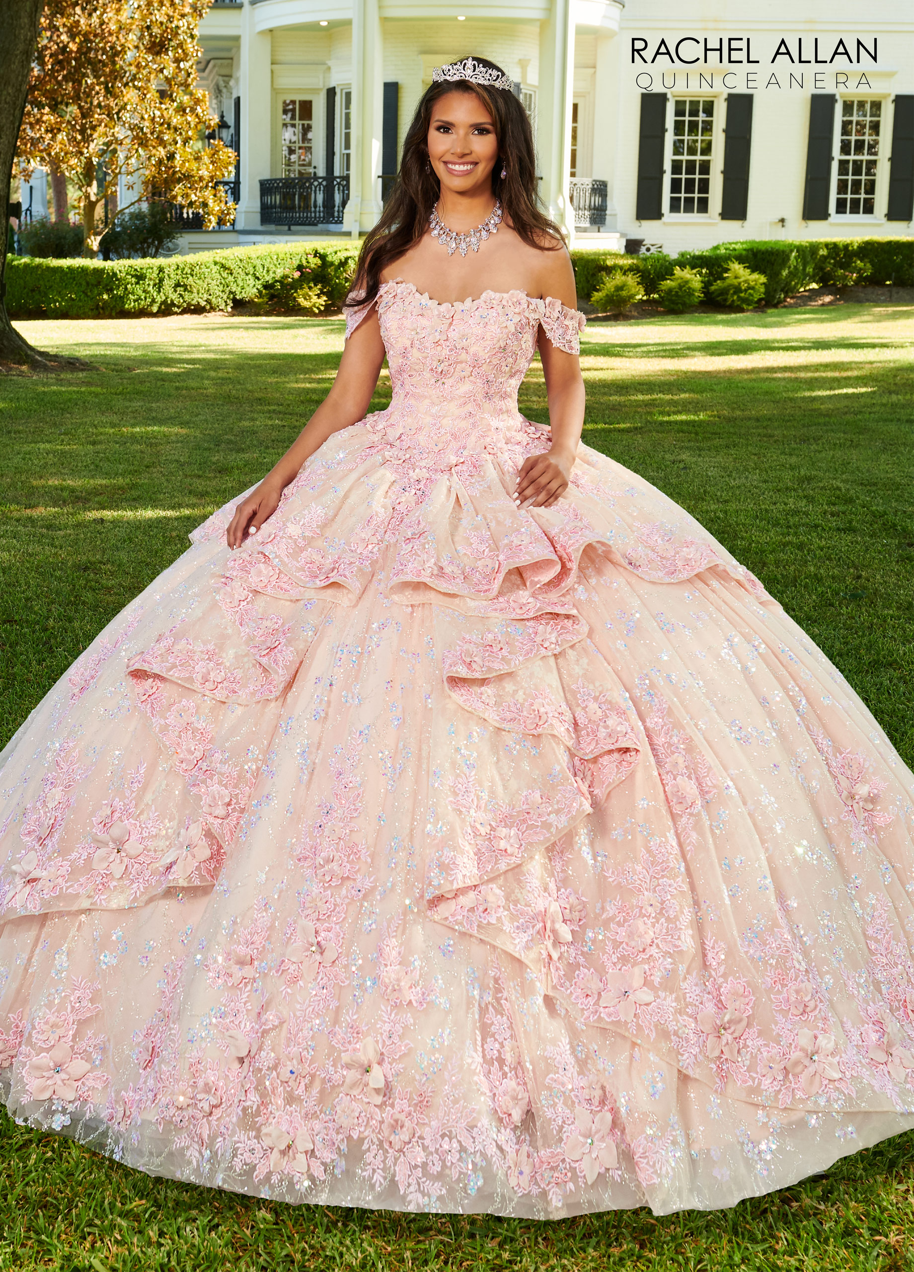 Off The Shoulder Ball Gowns Alta Couture in BLUSH Color