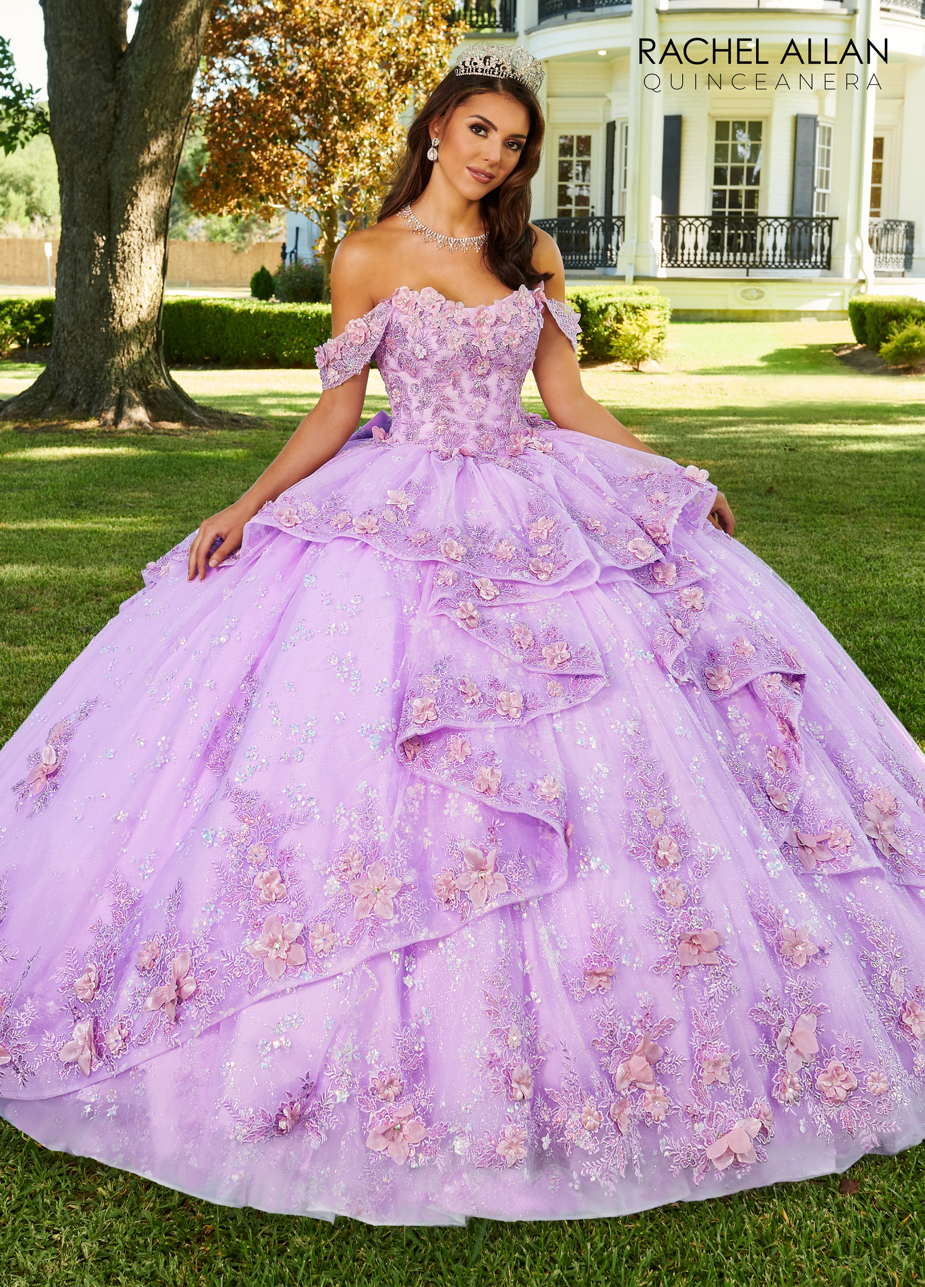 Off The Shoulder Ball Gowns Alta Couture in LILAC Color