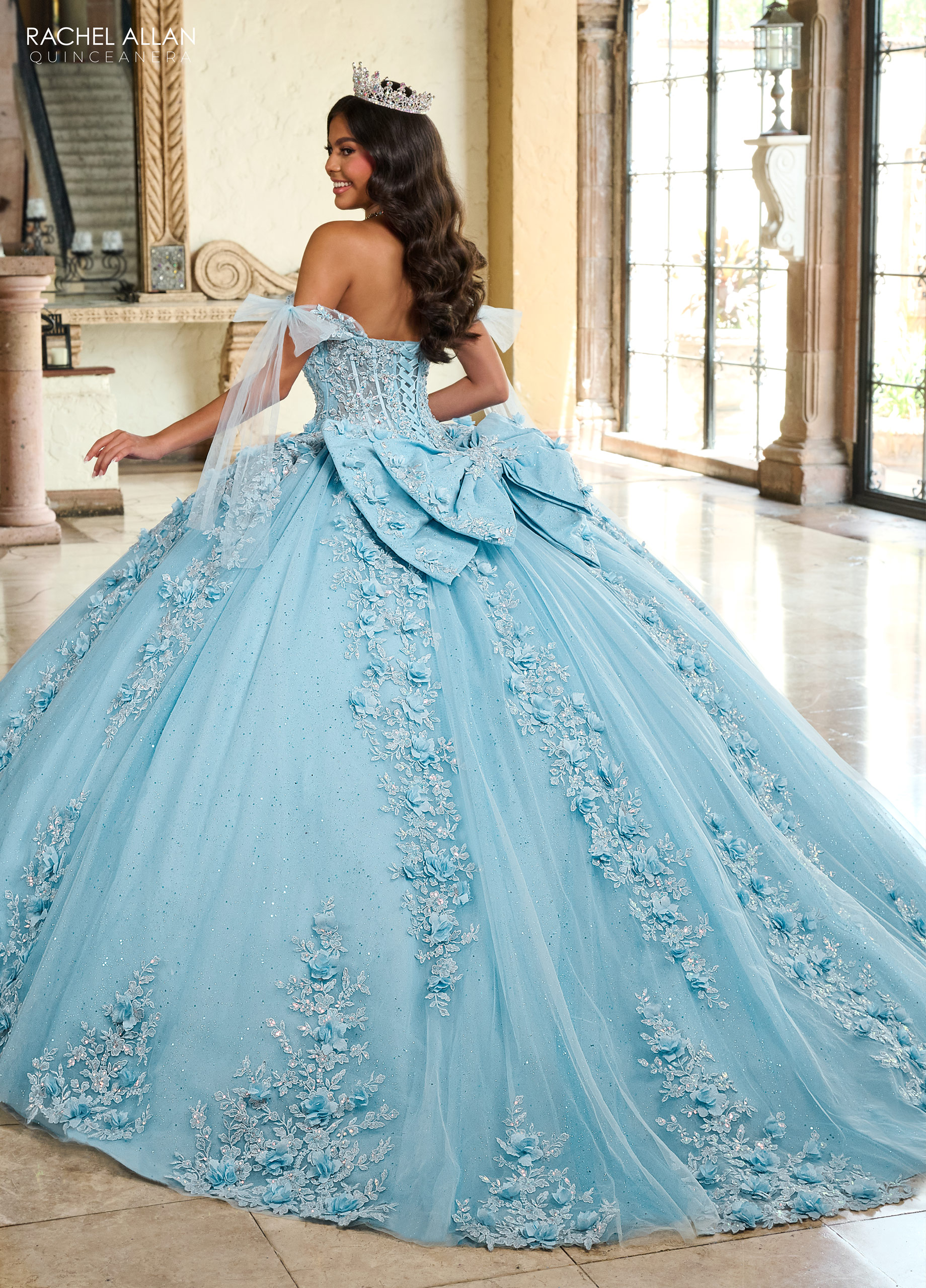 Dipped Ball Gown Carmina Quinceanera Gowns in Color | Style - RQ1132