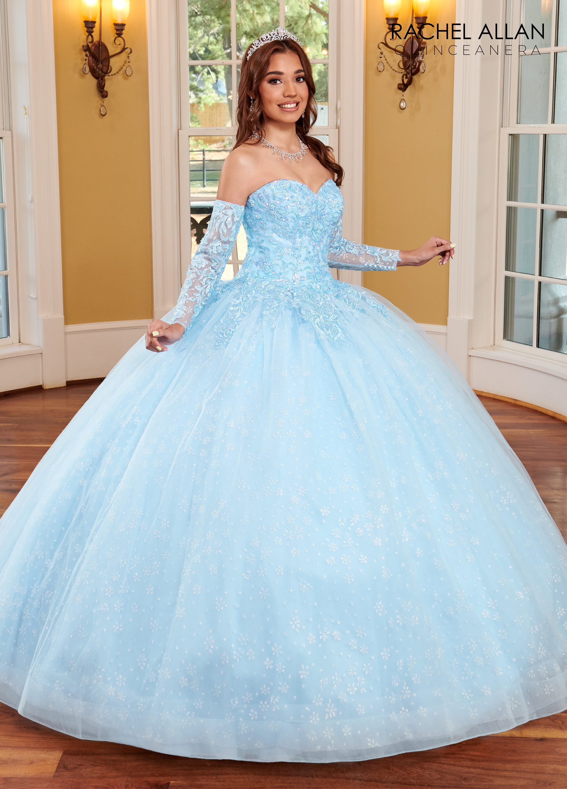 Sweetheart Ball Gowns Carmina in LIGHT BLUE Color