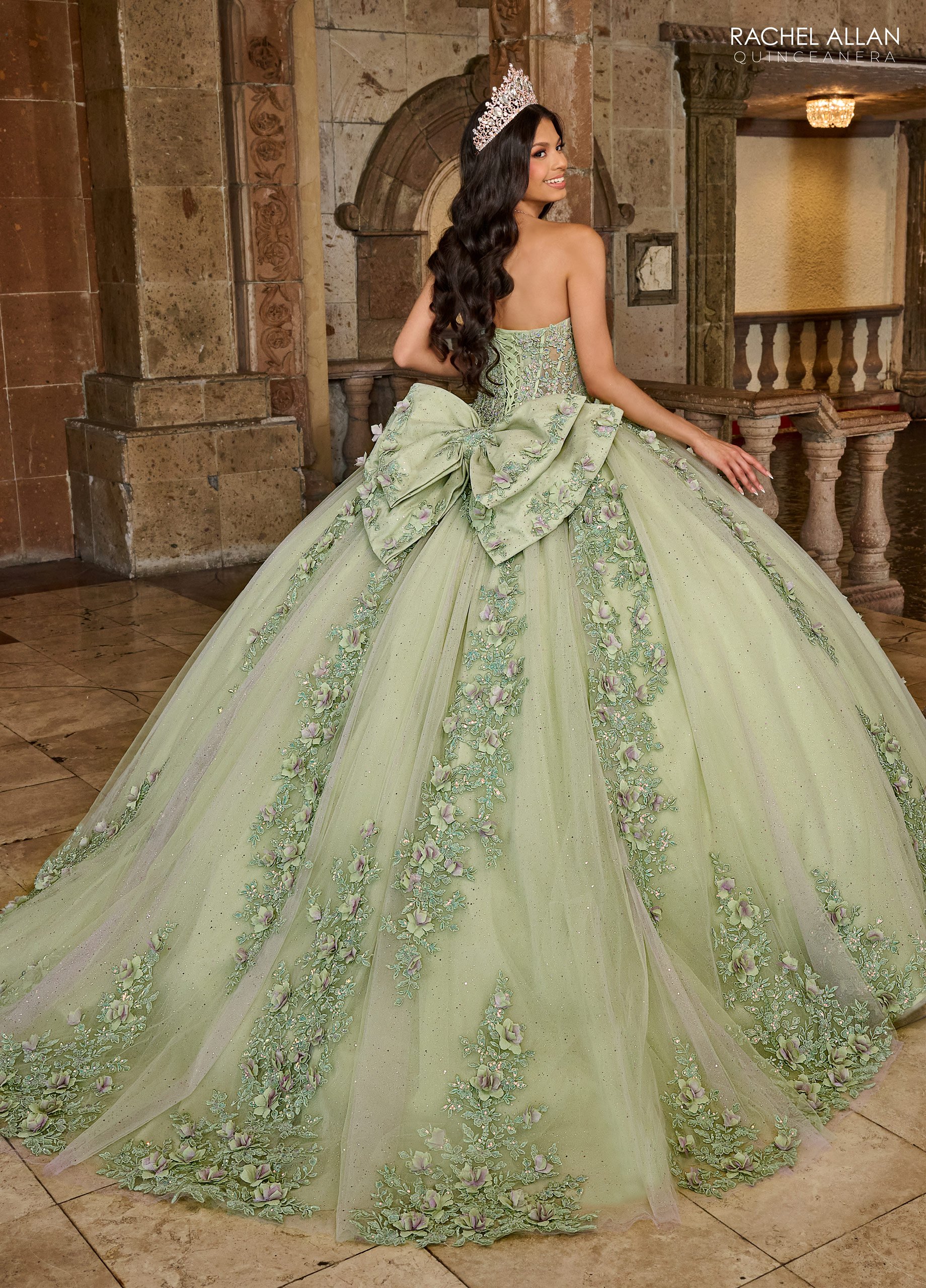 Dipped Ball Gown Carmina Quinceanera Gowns in Color | Style - RQ1132