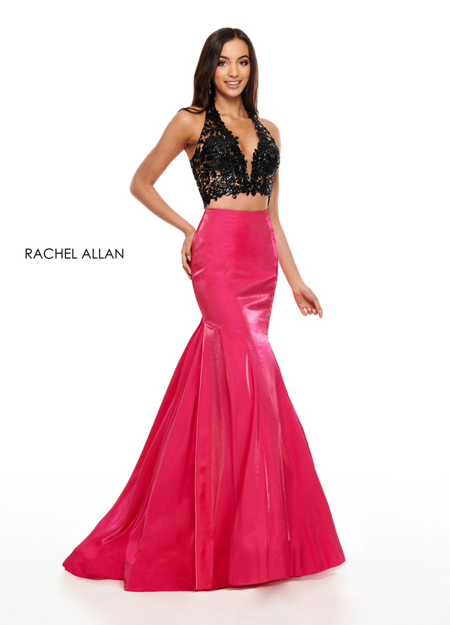 Halter Two-Piece Prom Dresses in Color | Style - 7003