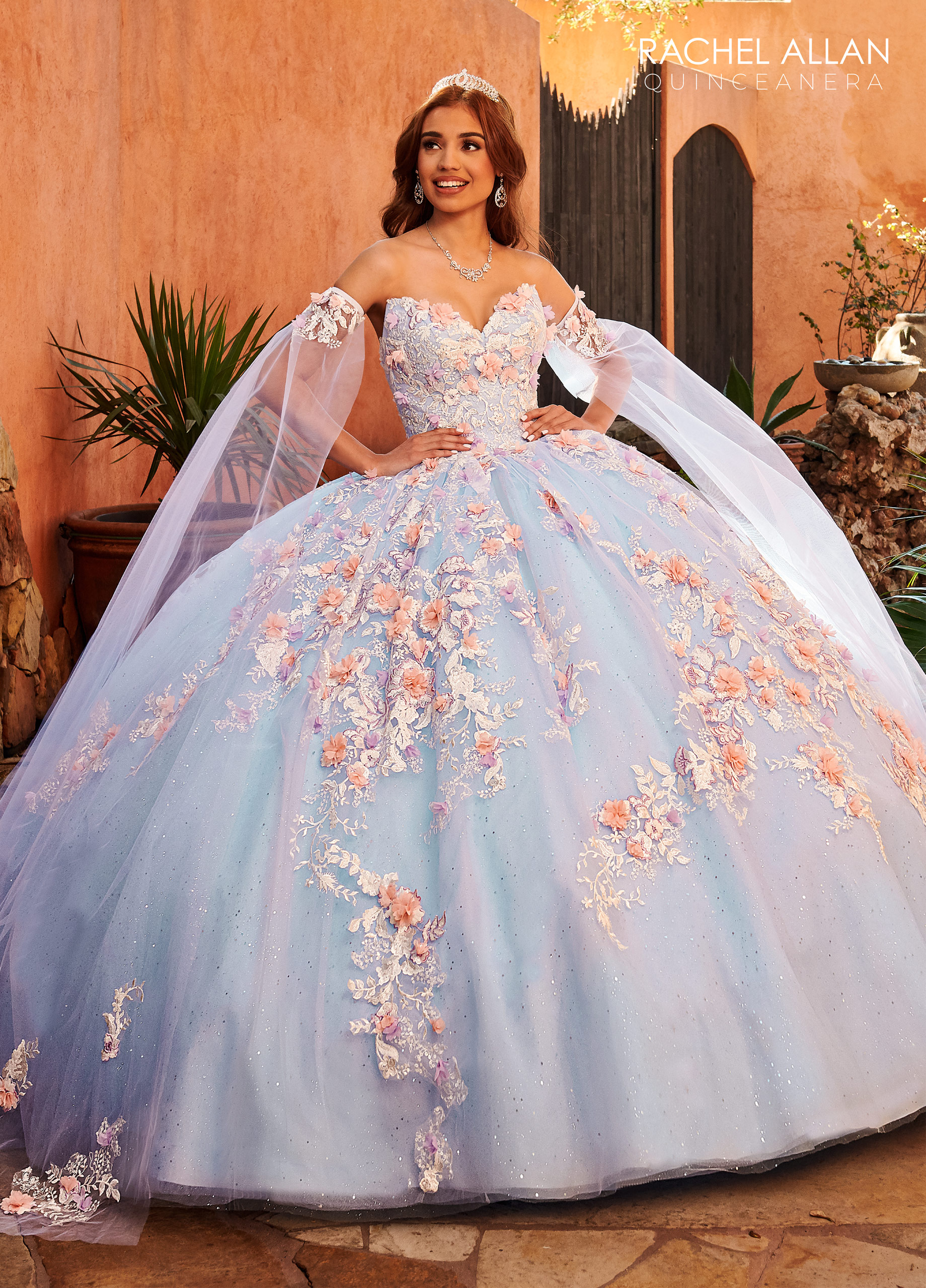 Sweetheart Ball Gowns La Reina in LIGHT BLUE MULTI Color