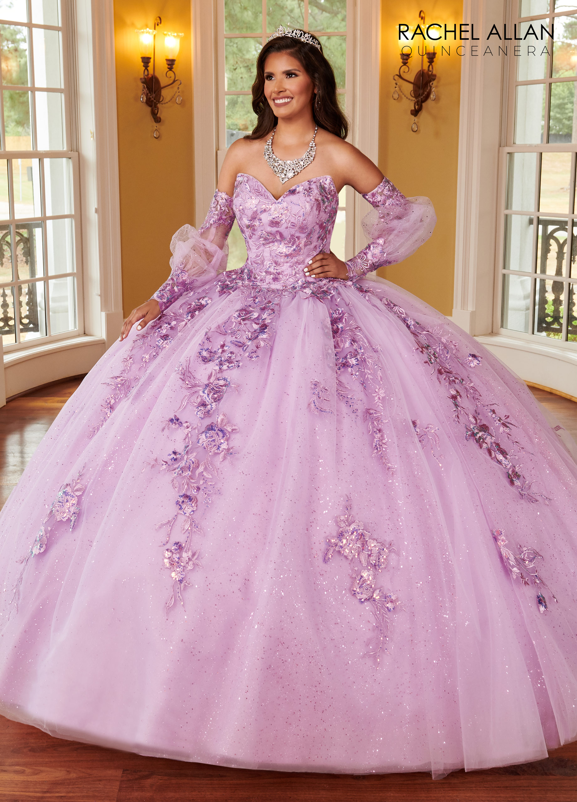 Sweetheart Ball Gowns La Reina in LILAC Color