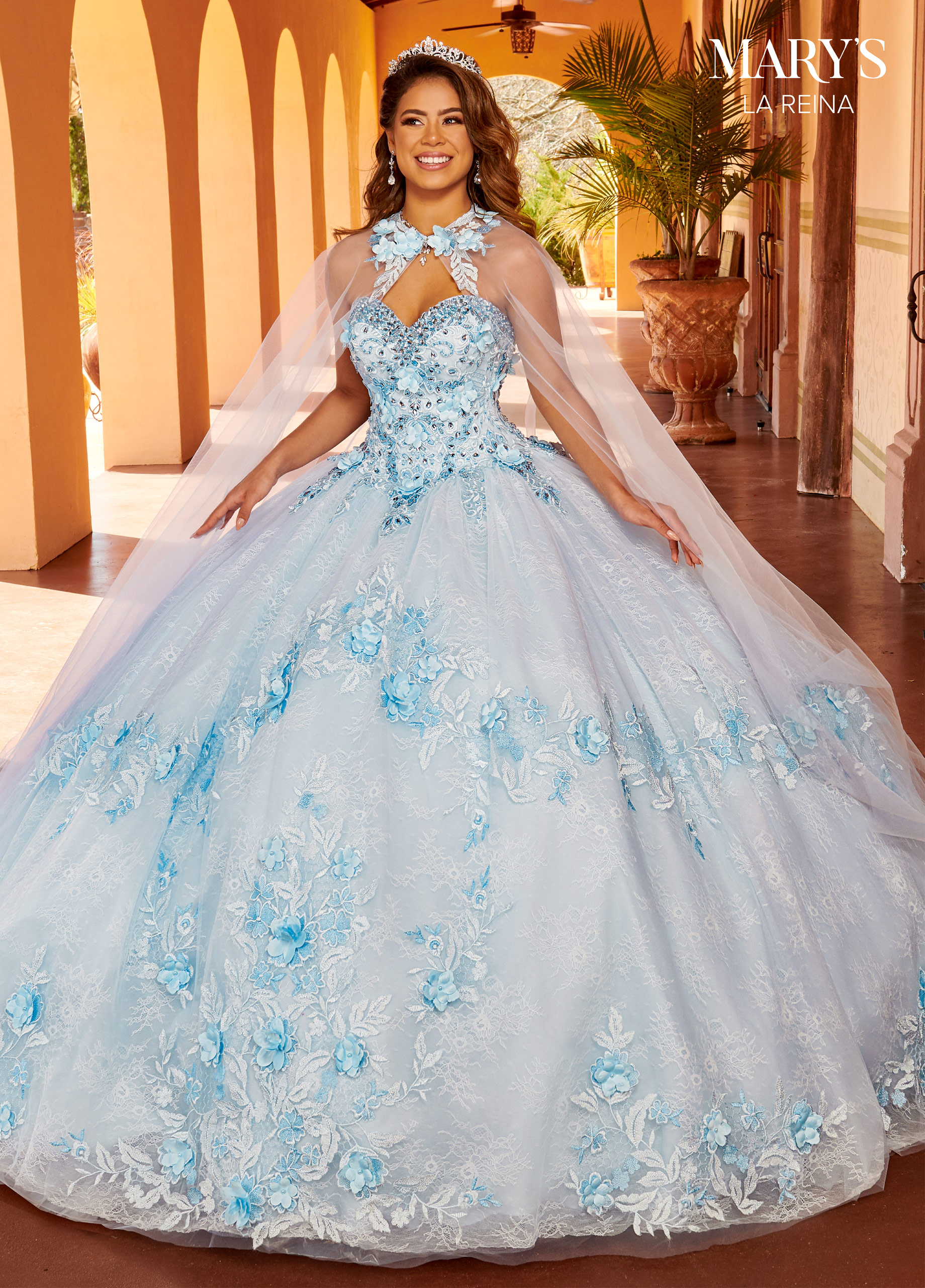 Sweetheart Ball Gowns La Reina in LIGHT BLUE Color