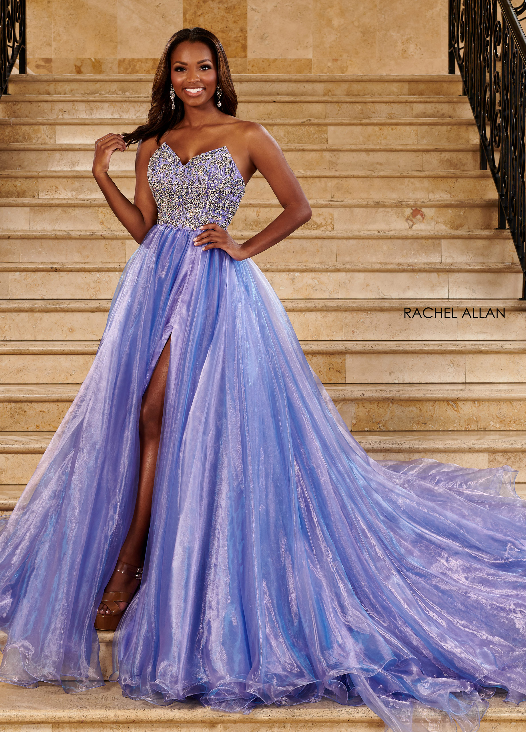 Strapless Ball Gowns Pageant in LILAC Color