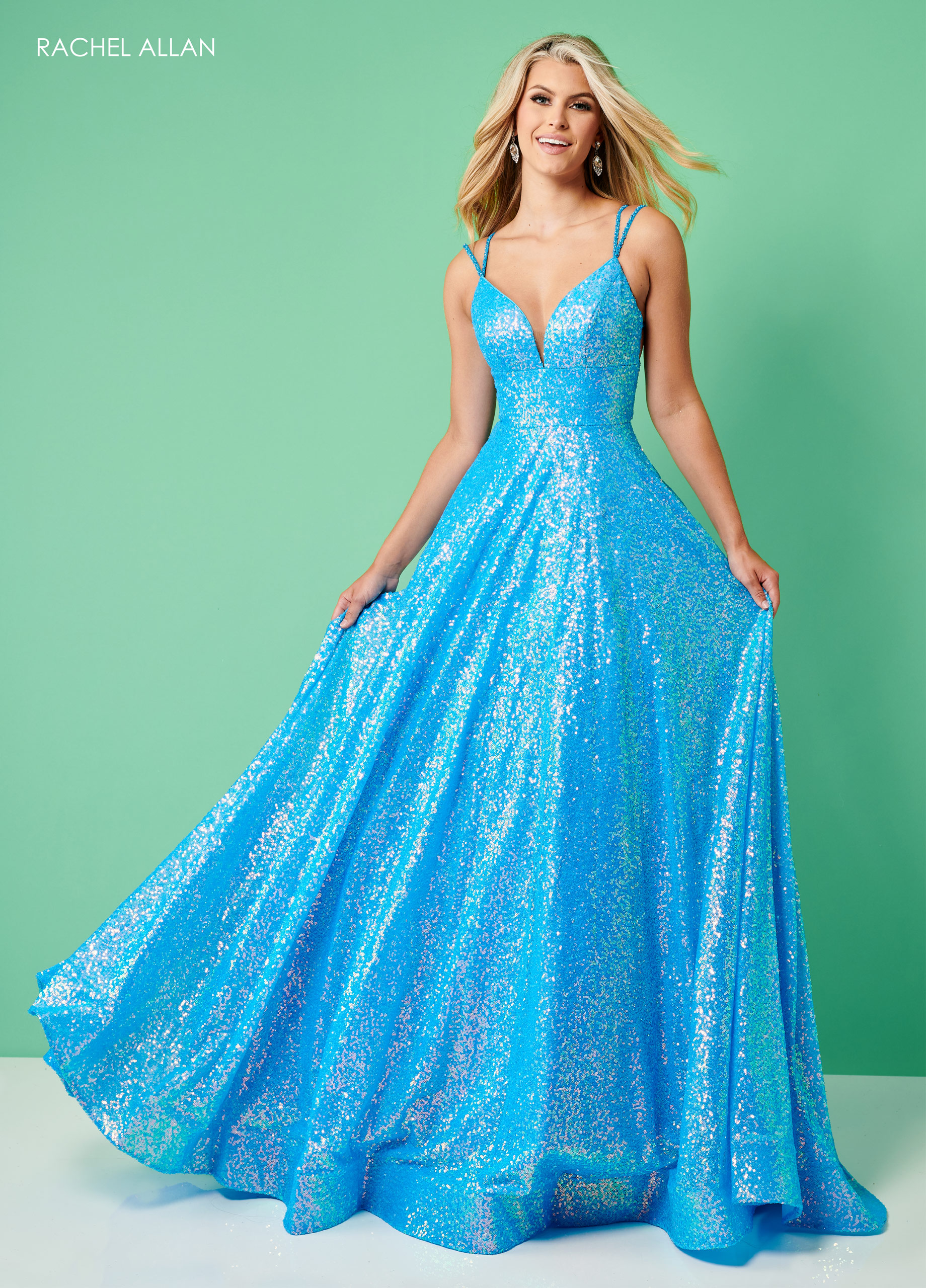Strappy Ball Gowns BEST SELLERS in OCEAN BLUE Color