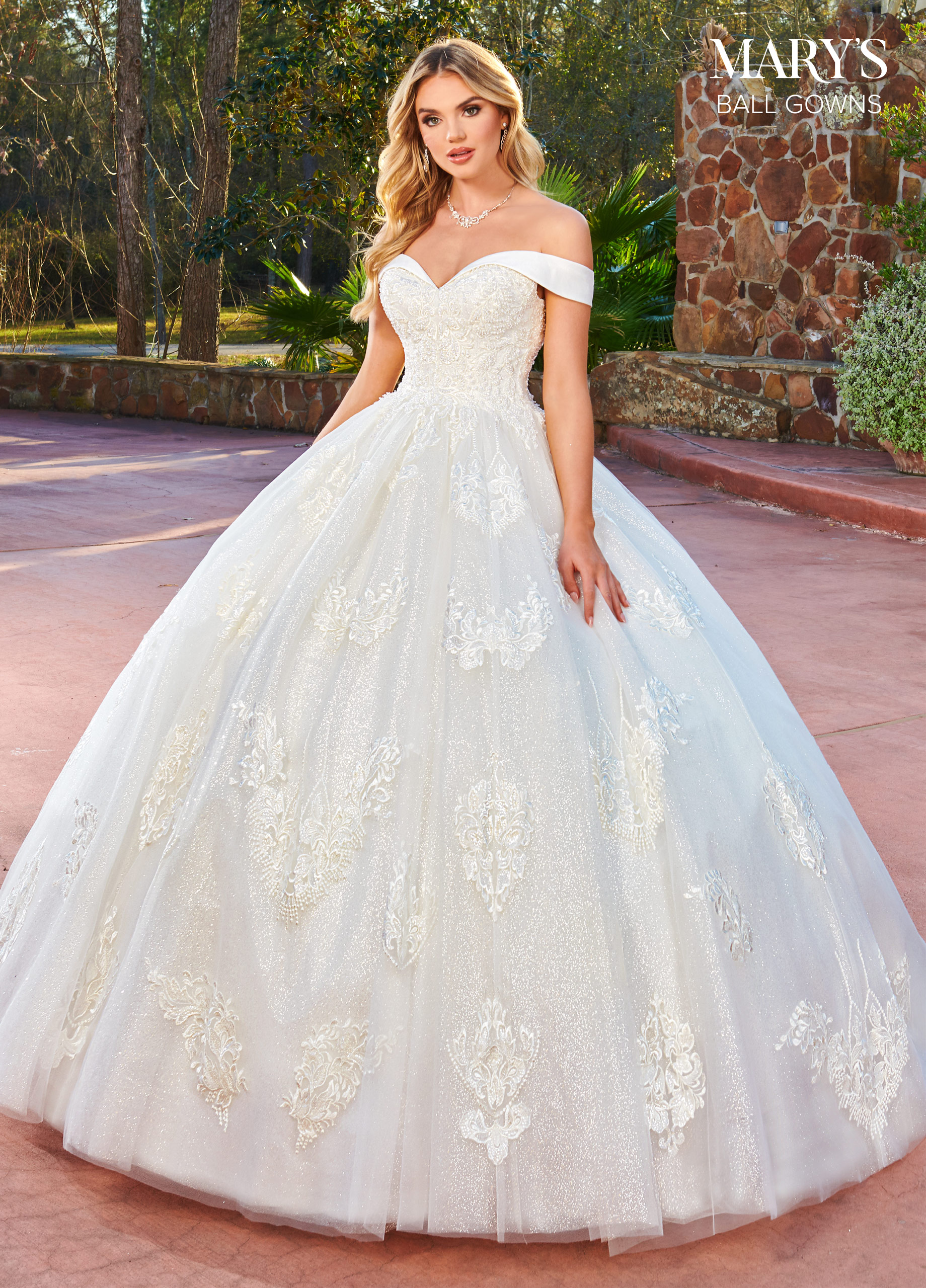 Off The Shoulder Ball Gowns Ball Gowns in IVORY Color